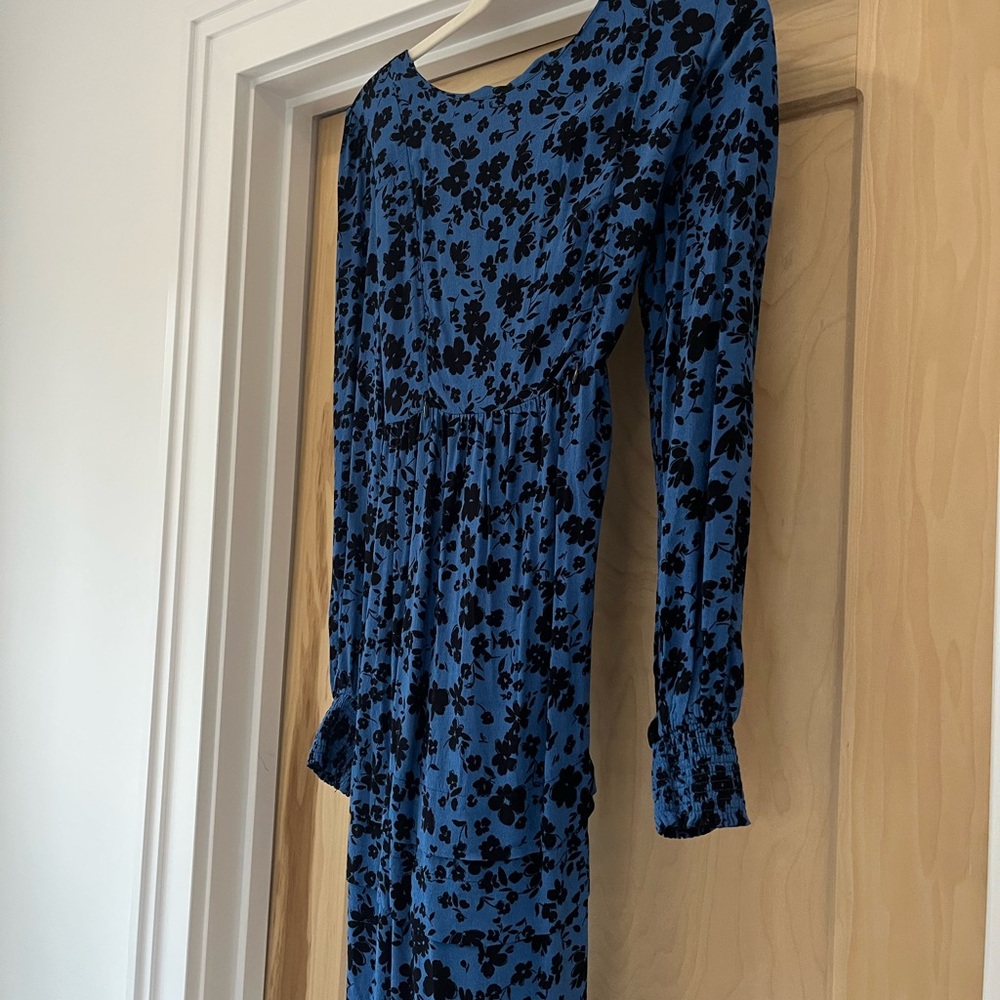 Seraphine Maternity and Nursing Blue Floral Women's Dress